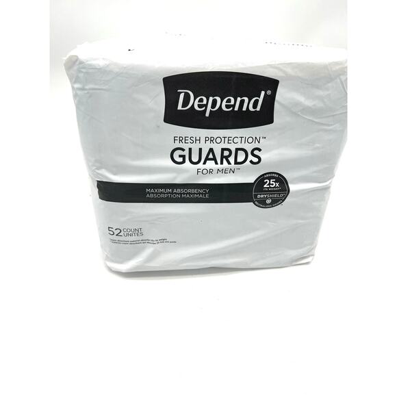 Depend. Incontinence guards  52 count maximum absorbency. - Picture 1 of 6